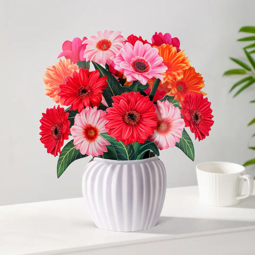 Cheerful Gerberas Pop-Up Bouquet