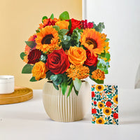 Golden-Harvest-paper-pop-up-bouquet-of-roses-and-sunflowers-—-PetalPal