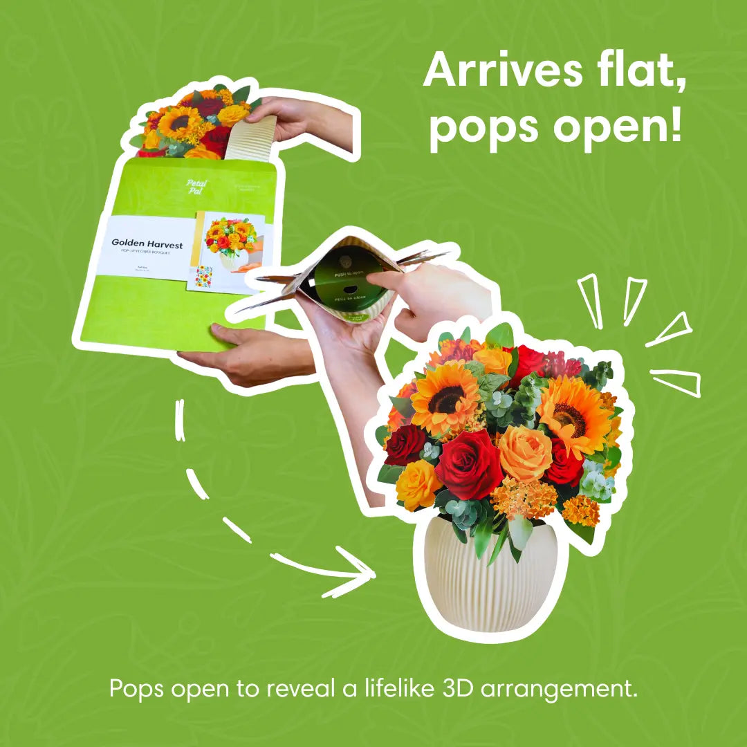 Golden-Harvest-paper-pop-up-bouquet-of-roses-and-sunflowers-—-PetalPal