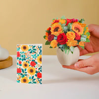 Mini-Golden-Harvest-small-paper-pop-up-bouquet-of-roses-and-sunflowers-—-PetalPal